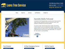 Tablet Screenshot of lyons-treeservice.com